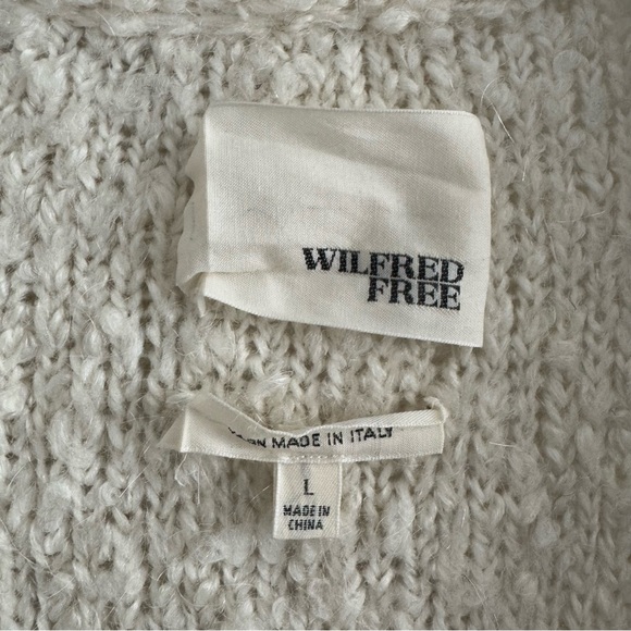 Aritzia Wilfred Free Aronsom Mohair Wool Blend Boucle Longline Cardigan Minimal - Picture 7 of 9